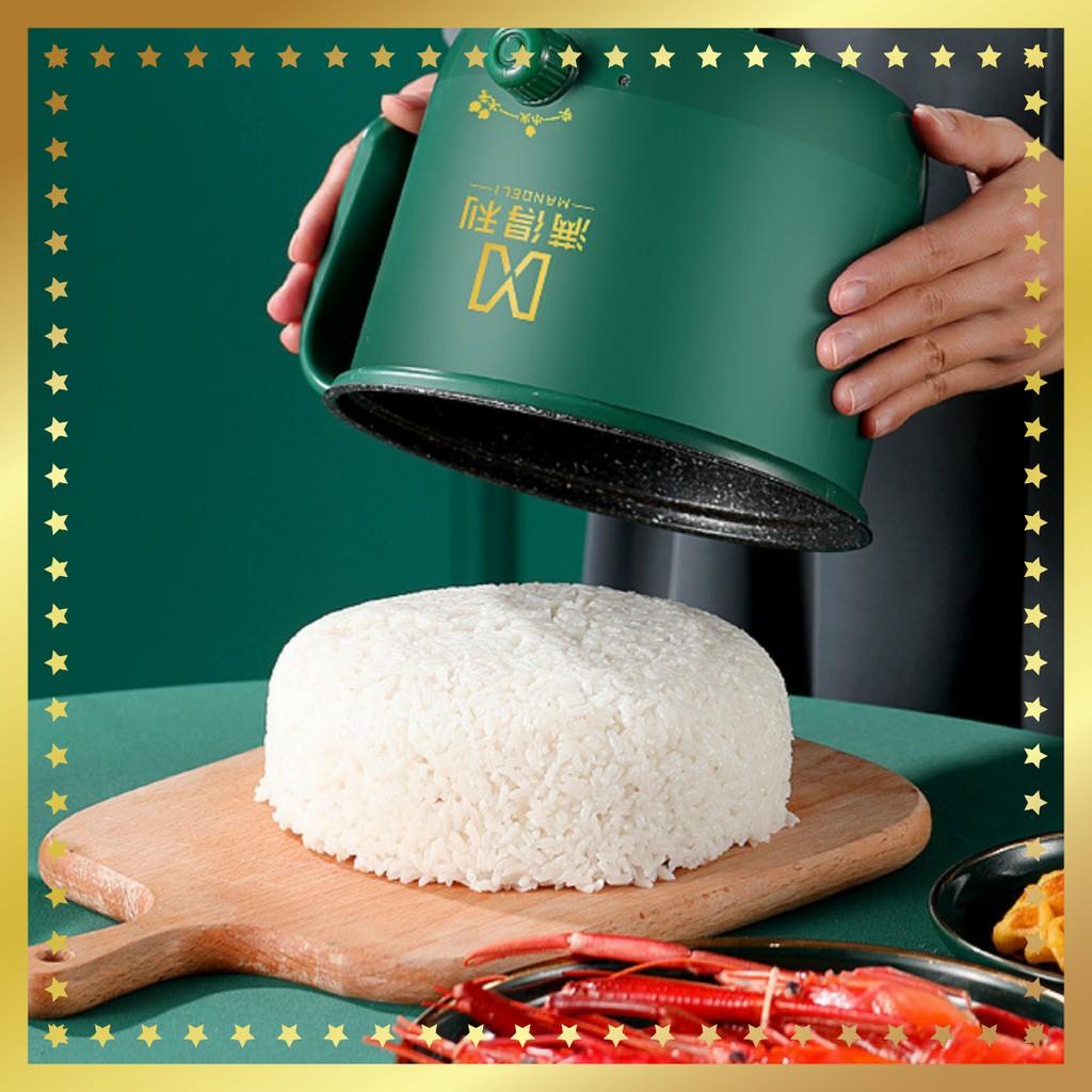 Nồi Lẩu Điện Đa Năng , Ca Nấu Mì Chống Dính ,Nồi Cơm mini 2 NẤC NHIỆT Kèm Giá Hấp Tiện Lợi