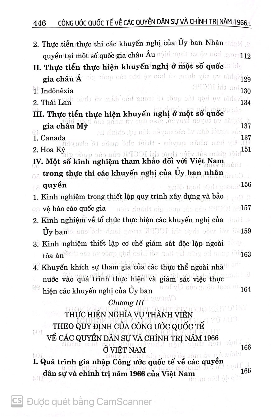 Công ước quốc tế về các quyền dân sự và chính trị năm 1966 và việc thực thi các khuyến nghị của ủy ban nhân quyền tại Việt Nam