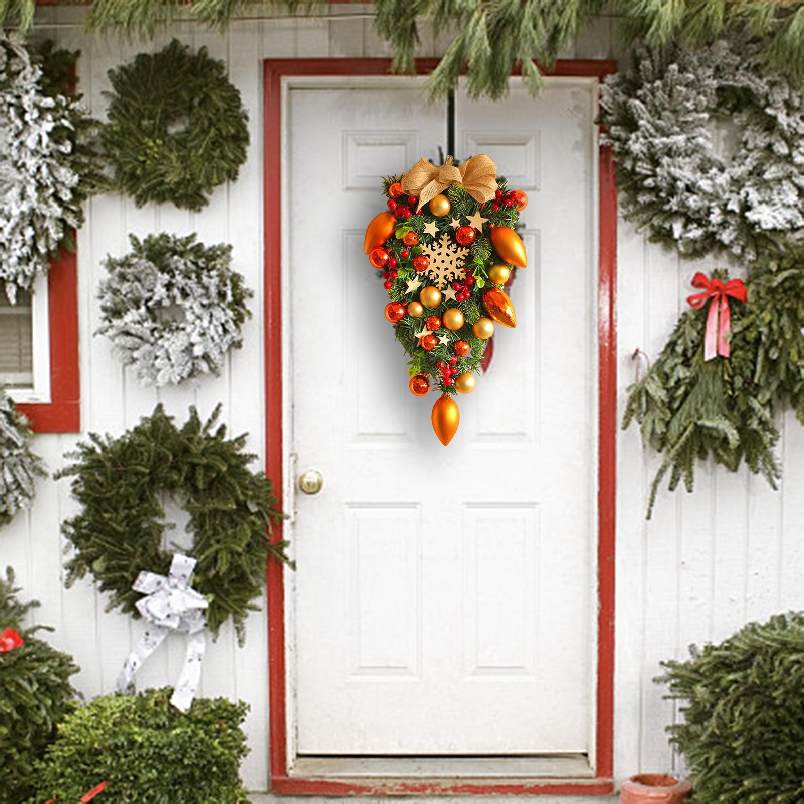 Decorative Christmas Wreath Hanging Garland for Christmas Door Decoration