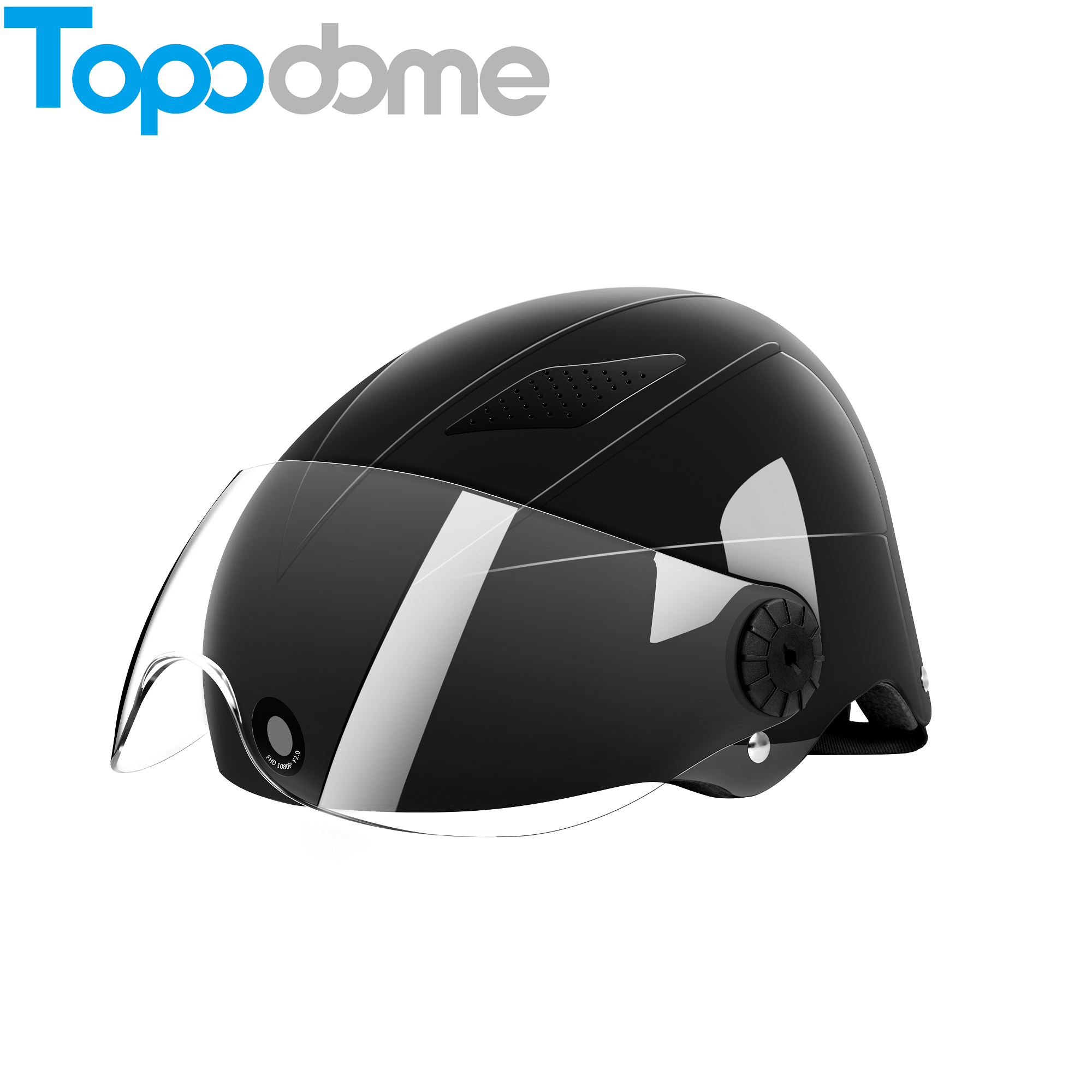 Topodome 1080p WiFi Hotspot Bluetooth Loa liên lạc ghi chép tích hợp 3000mah Pin Motorcycle Mũ bảo hiểm phía trước camera