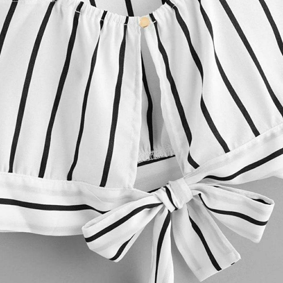 Áo Croptop 2 Dây Kẻ Sọc Trẻ Trung Quyến Rũ