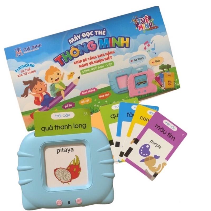 Máy Đọc thẻ Song Ngữ Anh - Việt Flashcard 112 Thẻ 224 Từ vựng Giúp Bé Tăng Khả Năng Nghe Và Nhận Biết Từ