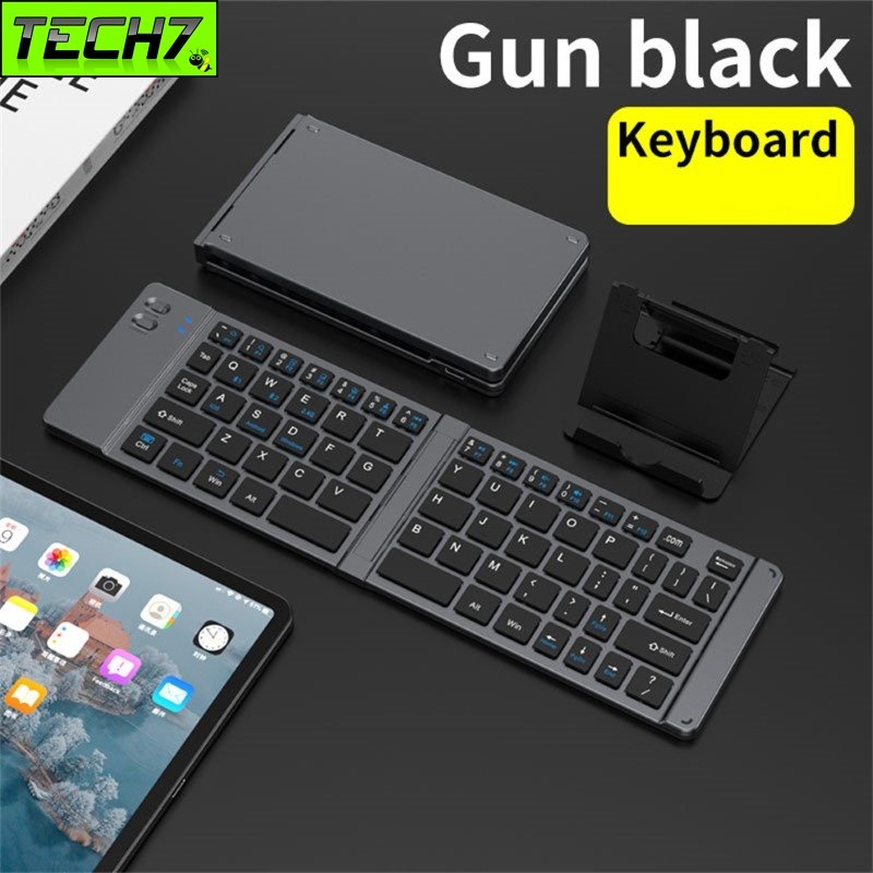 Bàn phím mini Gấp gọn không dây Z200 kết nối bluetooth 5.2 + 3.0 + Usb wireless 2.4g hàng nhập khẩu