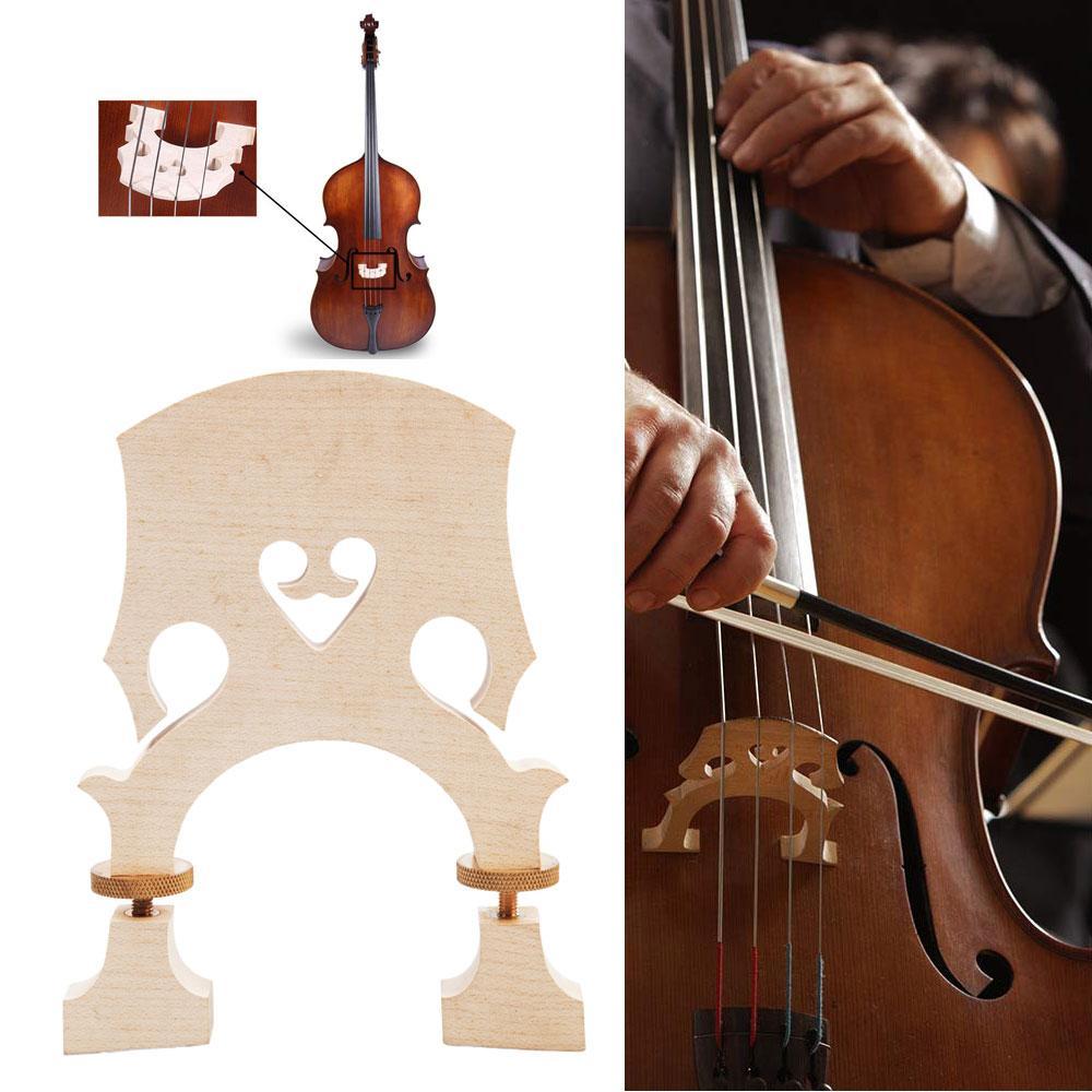 Practical Adjusting Bass Upright Bridge for 4/4 3/4 1/2 Size Double Bass DIY String Instrument Accessory