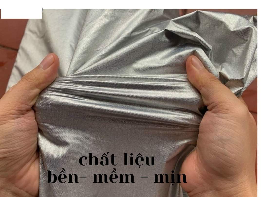 Bạt Trùm xe Ô tô Tráng nhôm cao cấp có khóa kéo cánh cửa phản quang chống nóng, chống cháy, chống nước
