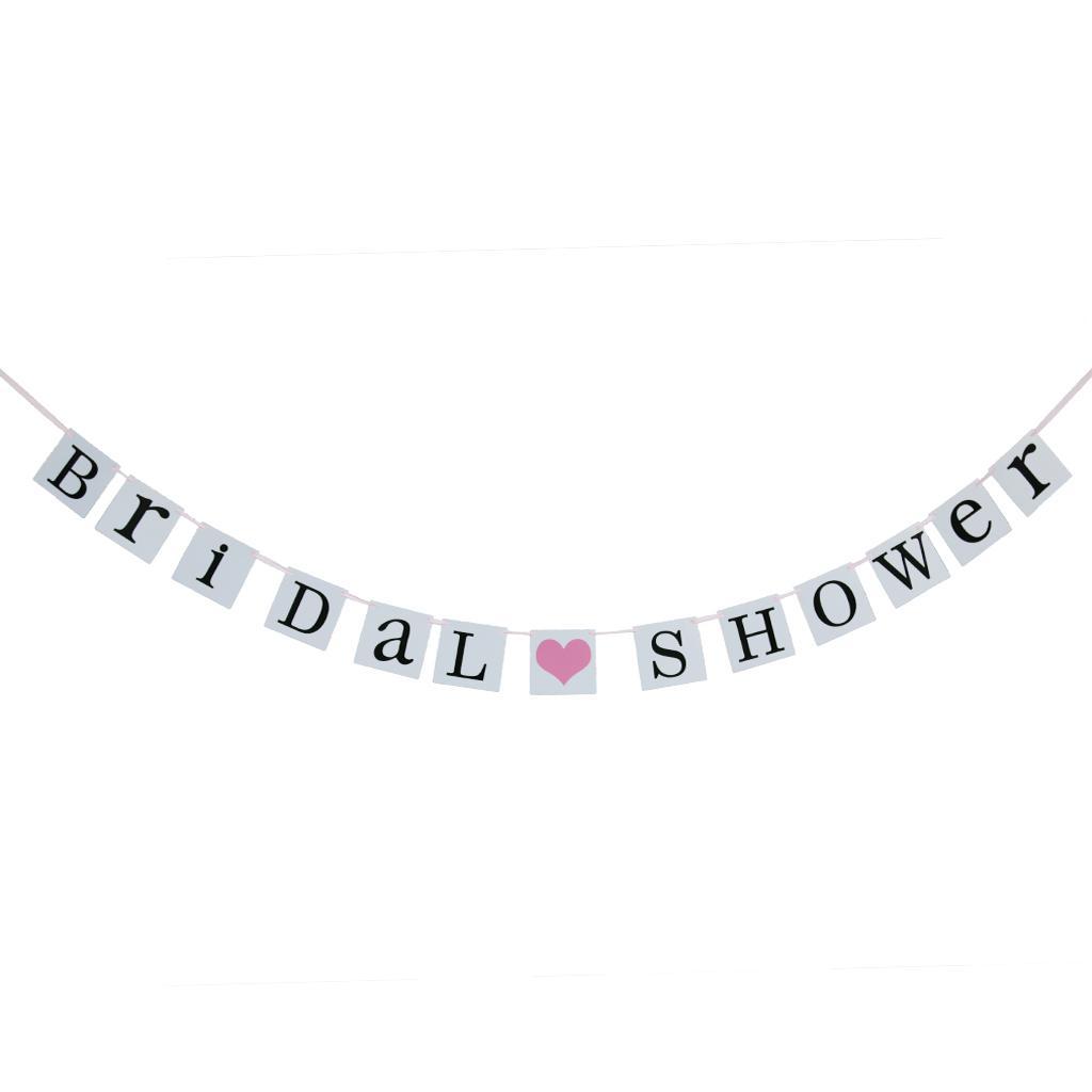 Bridal Shower Wedding Party Garland Bunting Banner Heart Hanging Decoration