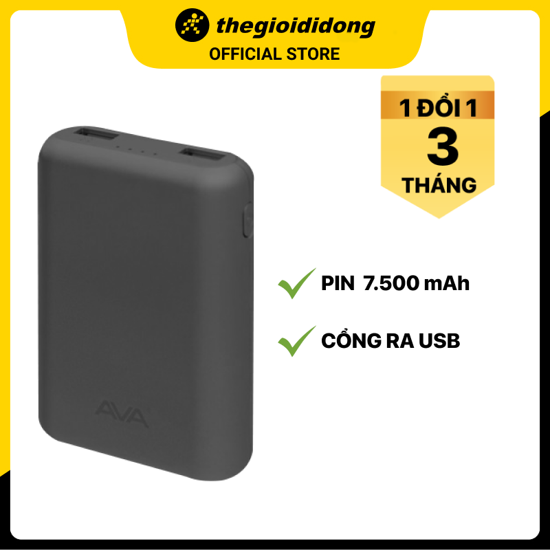 Pin sạc dự phòng Polymer 10.000mAh AVA PA W11 X - Hàng chính hãng