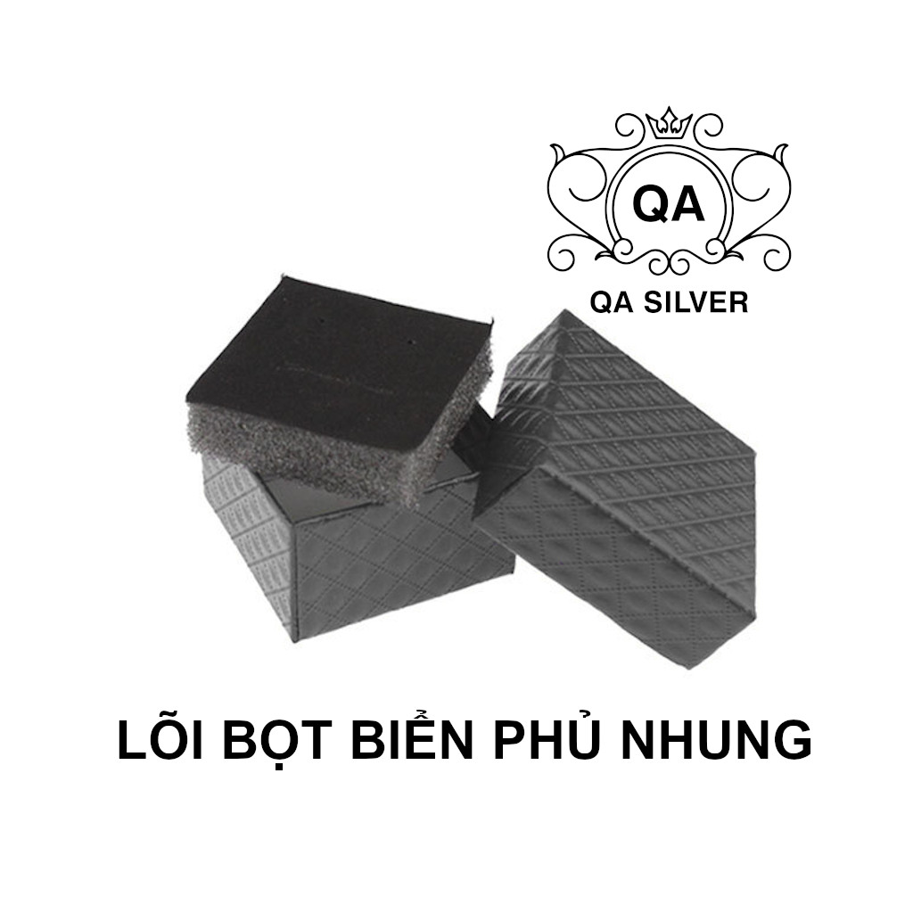 Hộp đựng trang sức mini quà tặng sinh nhật giấy kraft lõi phủ nhung Kraft Boxes QA SILVER AC200501