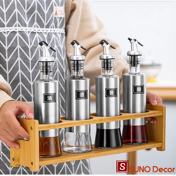 Kệ Gỗ Đựng Hũ Gia Vị, Giá Để Gia Vị, Chai Chiết Gia Vị Tiết Kiệm Diện Tích