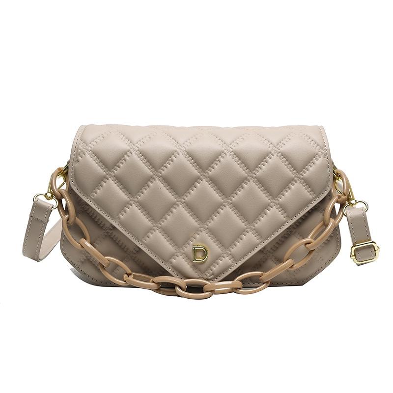 Cross-border new rhombus chain Women's bag 2022 Korean style fashion messenger bag trendy simple small square bag one-piece drop shipping