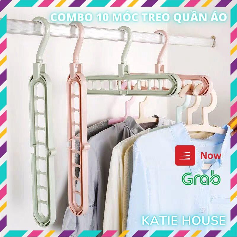 Combo 10 Móc Treo Quần Áo Đa Năng
