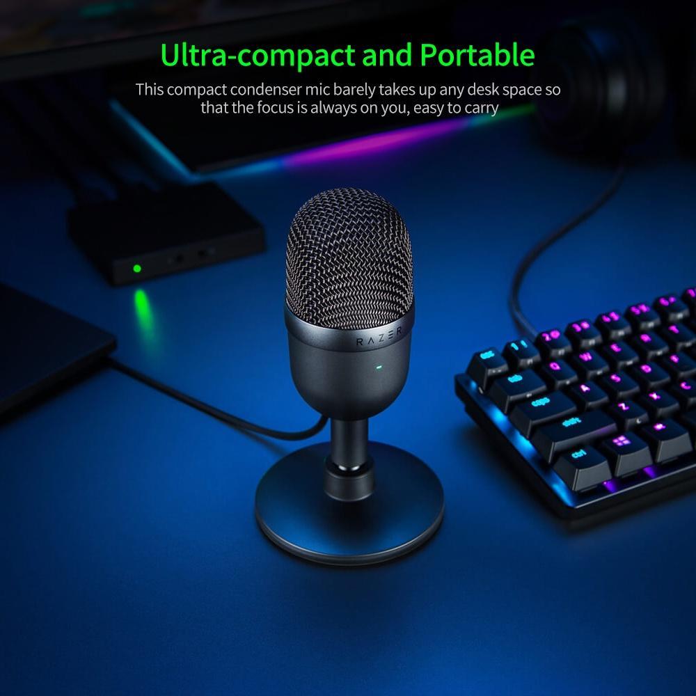 Micro Razer Seiren Mini Cổng USB Micrô Mini Microphone Hỗ Trợ Thu Âm/Live