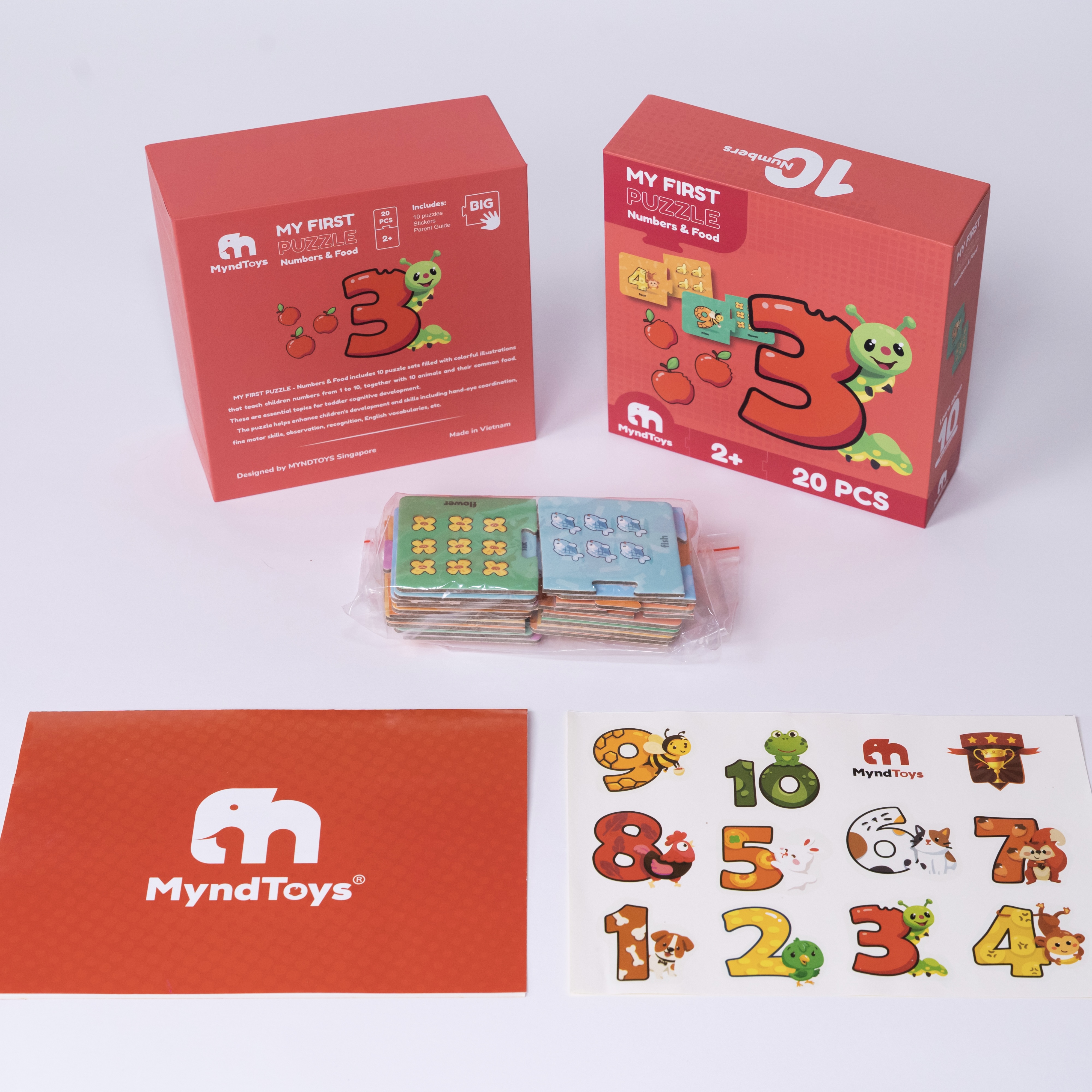 Đồ Chơi Xếp Hình MyndToys My First Puzzle - Numbers &amp; Food Dành Cho Các Bé Trên 2 Tuổi