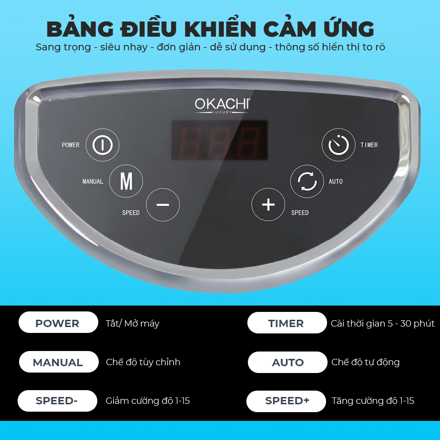 Máy rung giảm mỡ toàn thân OKACHI JP-868 (Dòng cao cấp)