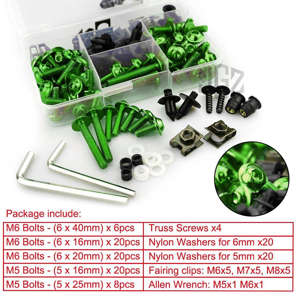 Bộ Bu Lông + Ốc Vít Nhôm Cnc Cho Xe Mô Tô Kawasaki Versys-X 250 / 300 Versys 650 Versys 1000 Z250 Z300 Z650 Z750 Z800 Z900 Z1000