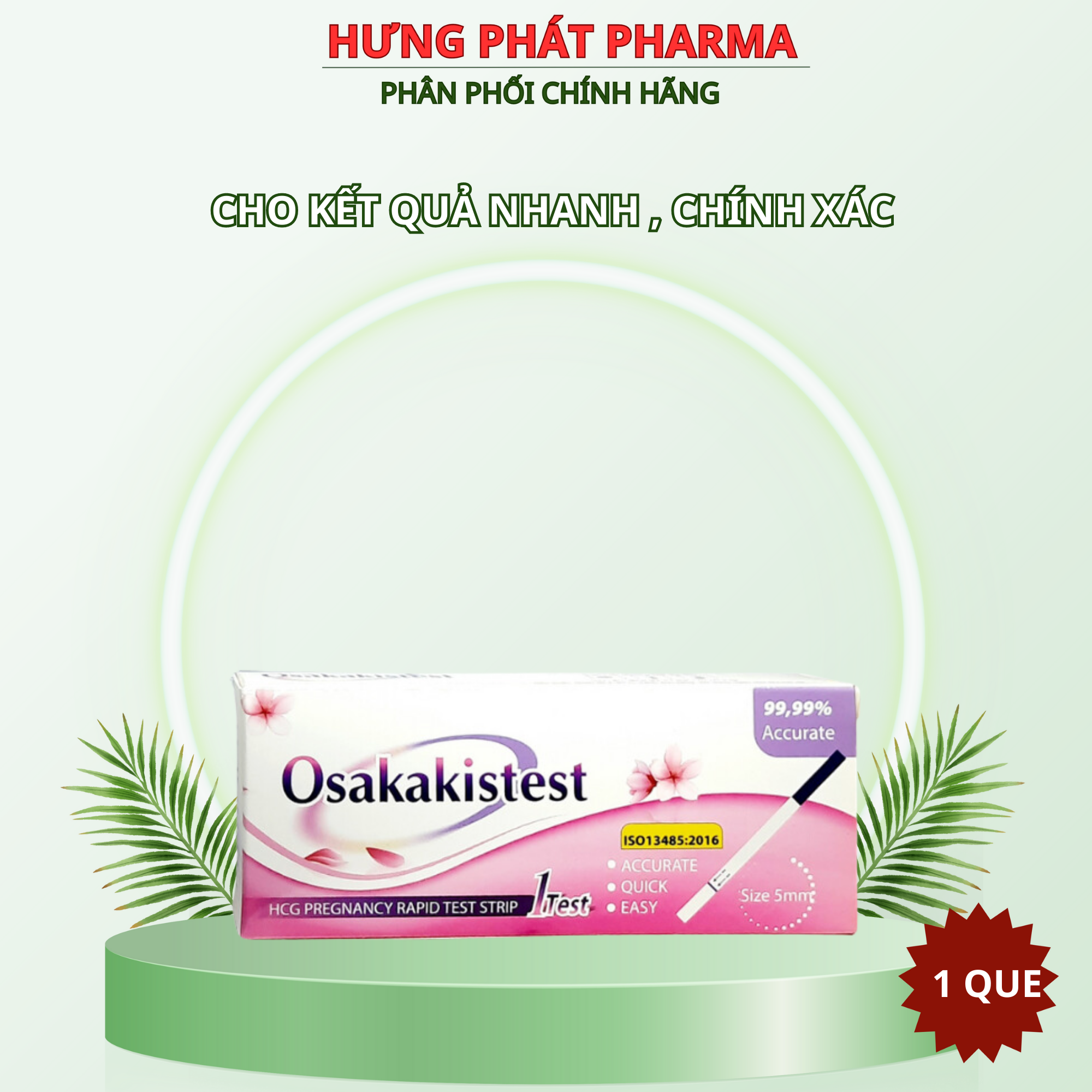 Que Thử Thai chính xác Osakakistest - 1 hộp x 1 que 5mm