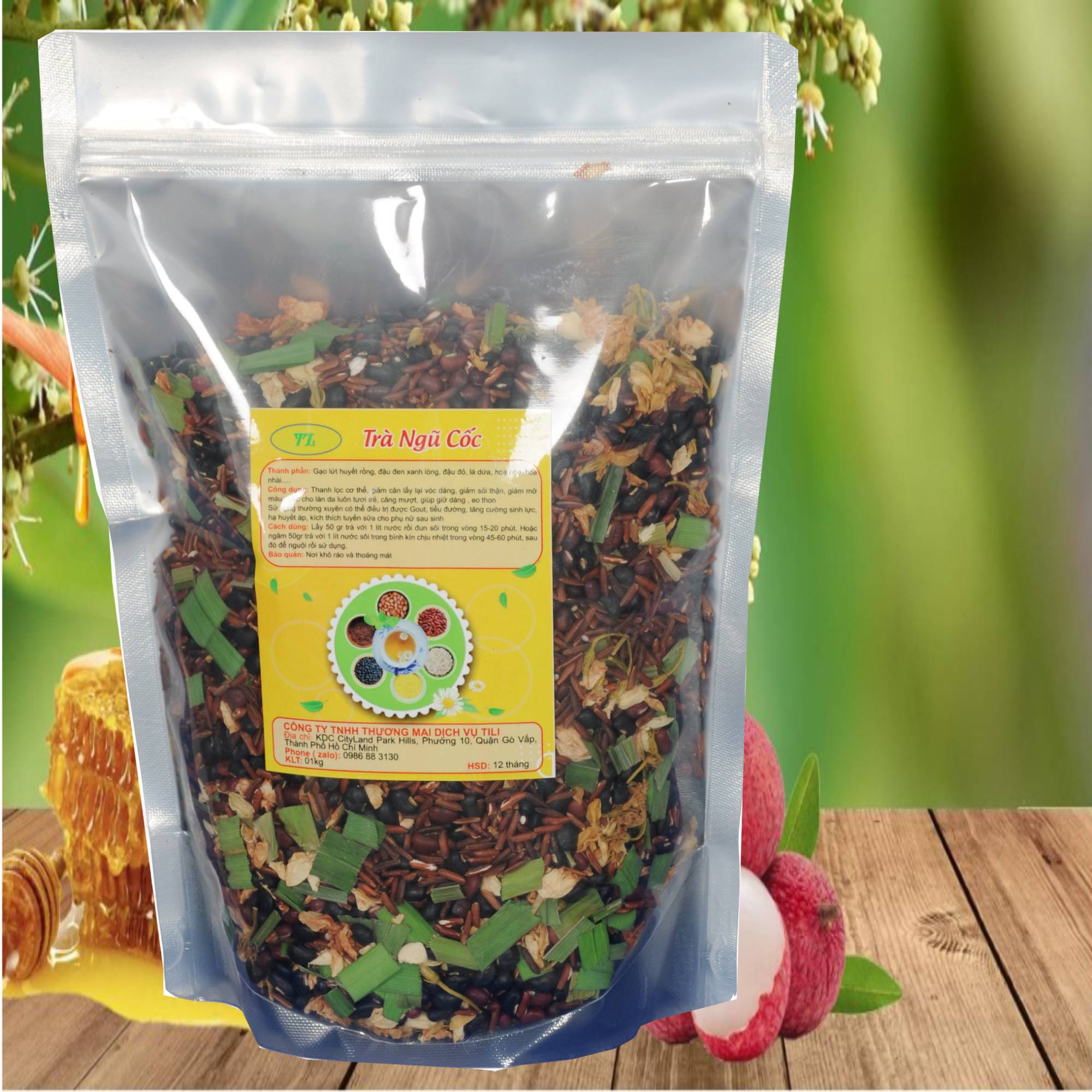 Trà gạo lứt đậu đen xanh lòng (1kg) - Hỗ trợ giảm cân ,thanh nhiệt, mát gan, lợi sữa