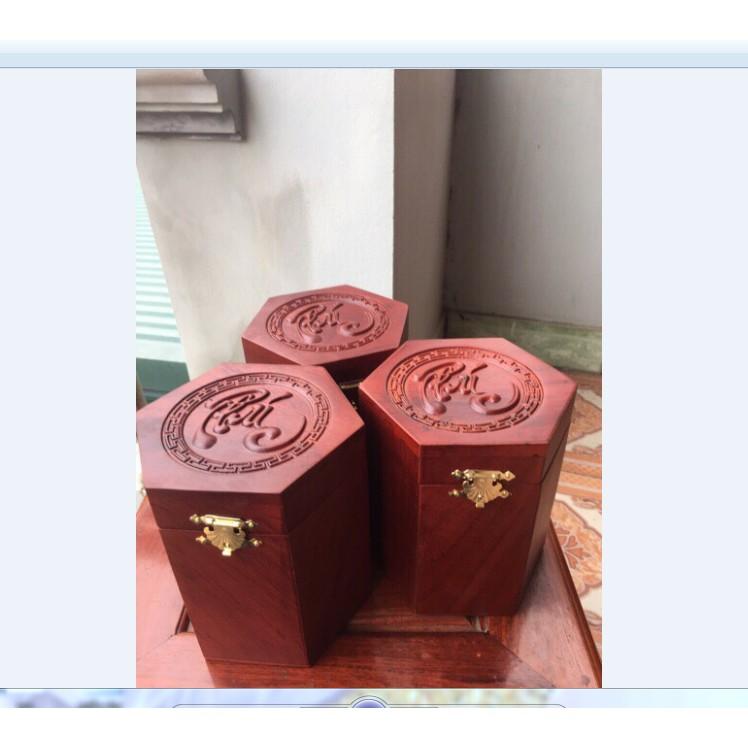 HỘP ĐỰNG TRÀ CHỮ PHÚC LỤC GIÁC