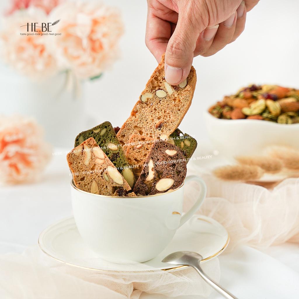 Bánh BISCOTTI Nguyên Cám Ăn Kiêng Lành Mạnh 100% by HeBe - Bánh Ngũ Cốc Giảm Cân Healthy