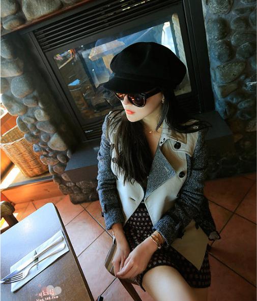 Mũ bê rê có vành phong cách Hàn nón nồi nỉ thời trang