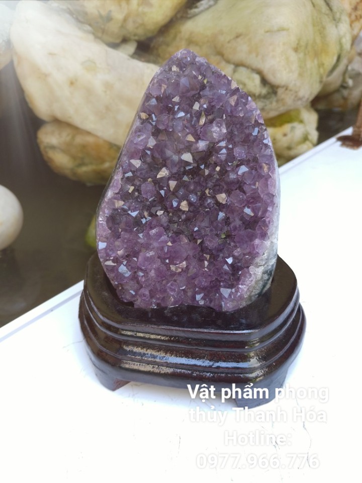 Bông Đá Thach Anh Tím Tự Nhiên Loại A - Đá Phong Thủy