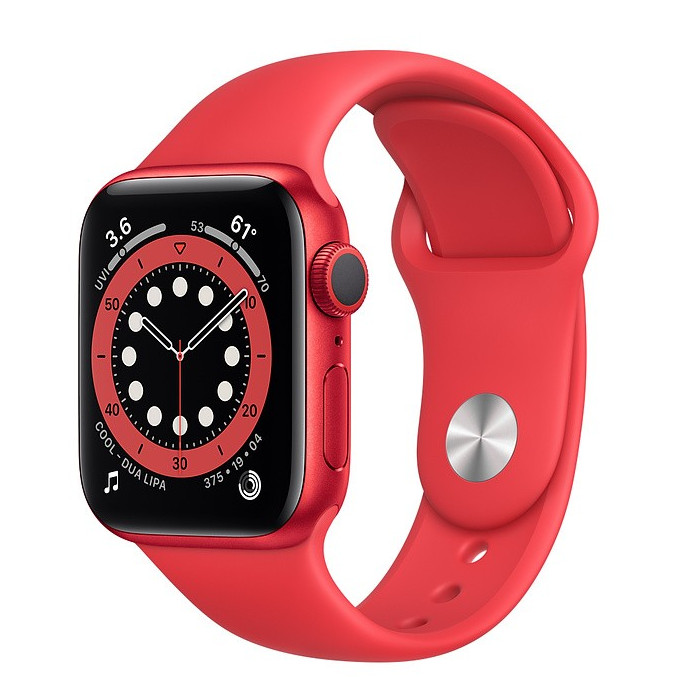 Đồng Hồ Thông Minh Apple Watch Series 6 LTE GPS + Cellular Aluminum Case With Sport Band (Viền Nhôm &amp; Dây Cao Su) - Hàng Chính Hãng VN/A