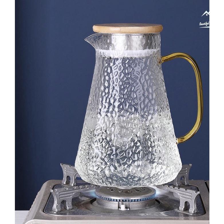 Bình đựng nước uống thuỷ tinh chịu nhiệt lên đến 400 ĐỘ C, sang trọng, tiện lợi