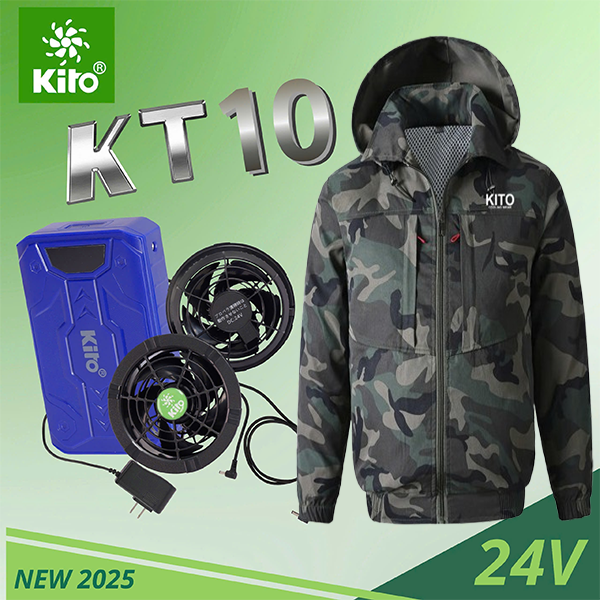 Bộ áo điều hòa KITO NEWPRO KT10 thế hệ mới nhất 2026 quạt 24V siêu bên ,chống chai ,chống phồng