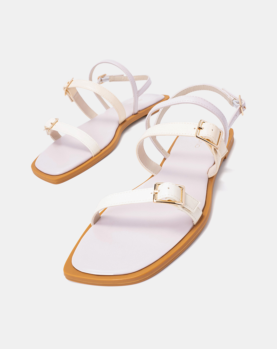 Giày Sandal Nữ 1cm Thời Trang JUNO Dây Phối Khoá SD01118