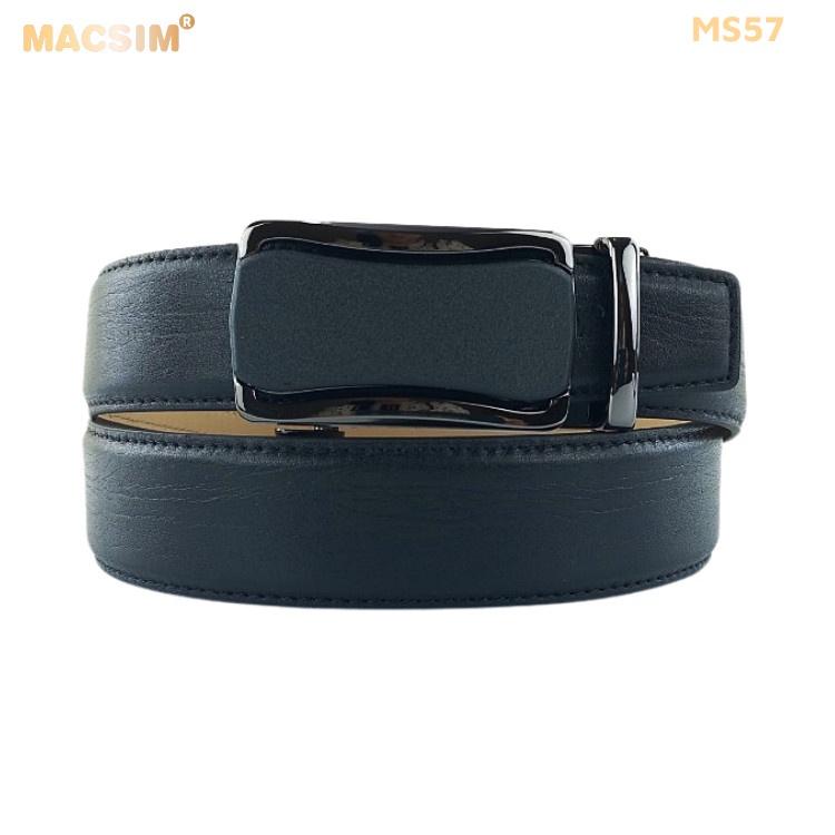 Thắt lưng nam -Dây nịt nam da thật cao cấp nhãn hiệu Macsim MS57