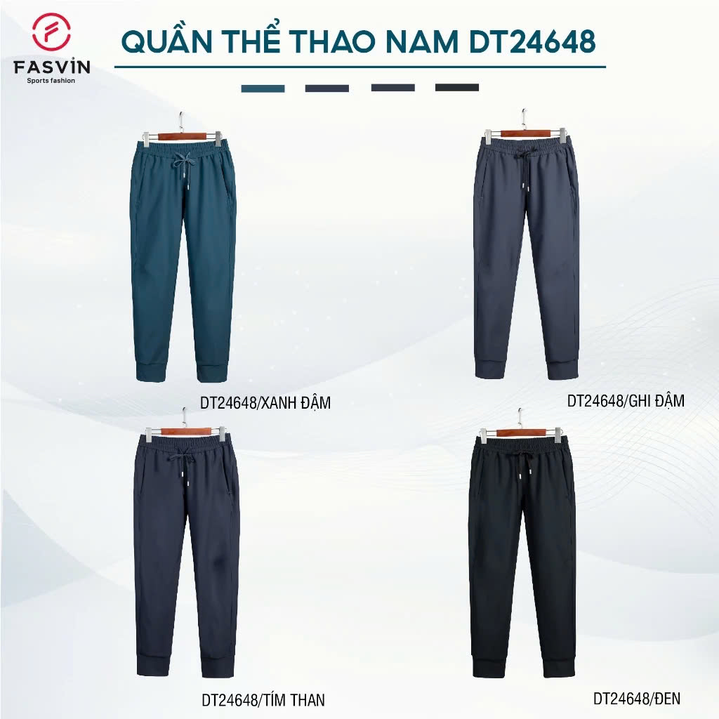 Quần Dài Thể Thao Nam Cao Cấp FASVIN DT24648.HN Vải Nylon Hàng Nhà Máy Chất Lượng Cao