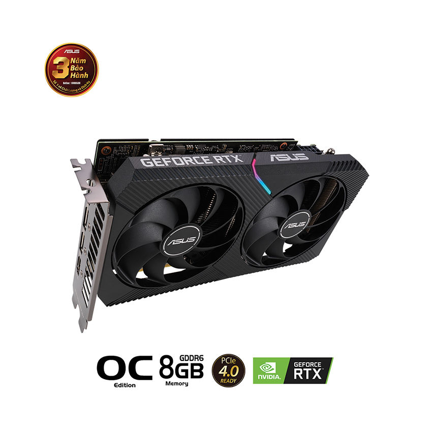 Card Màn Hình ASUS DUAL-RTX3050-O8G (90YV0HH0- M0NA00) - Hàng Chính hãng