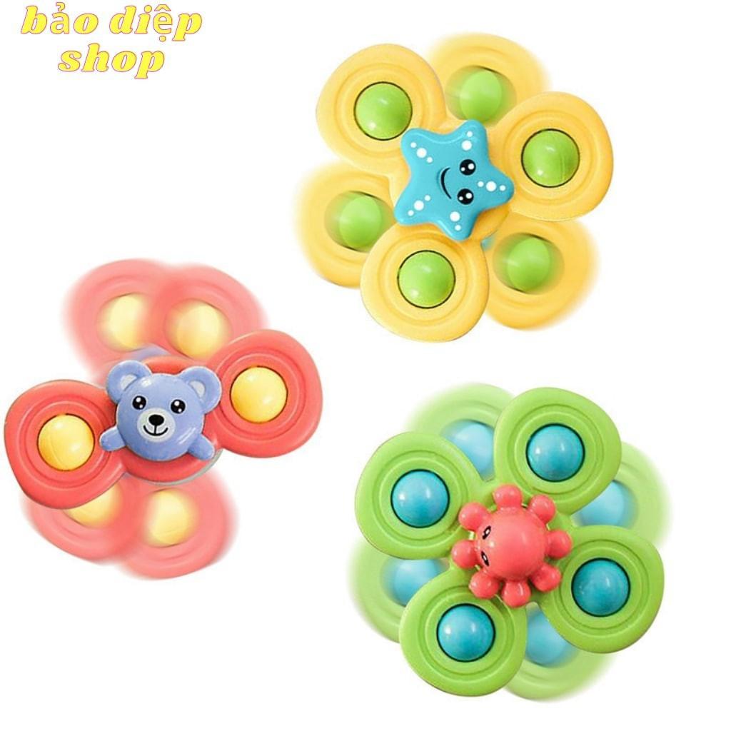 Con quay đồ chơi fidget spinner thiết kế hình động vật hoạt hình có giác hút đọc đáo dành cho các bé