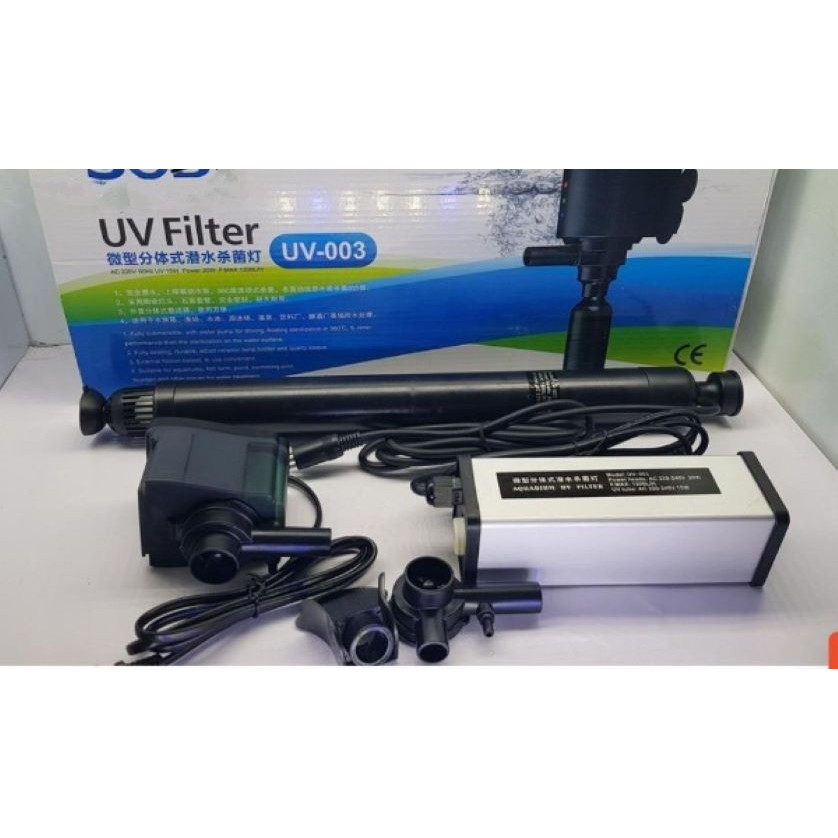Đèn UV Diệt Khuẩn Và Rêu Hại Kết Hợp Bơm Tạo Oxy UV 003 Dành Cho Hồ Cá Cảnh