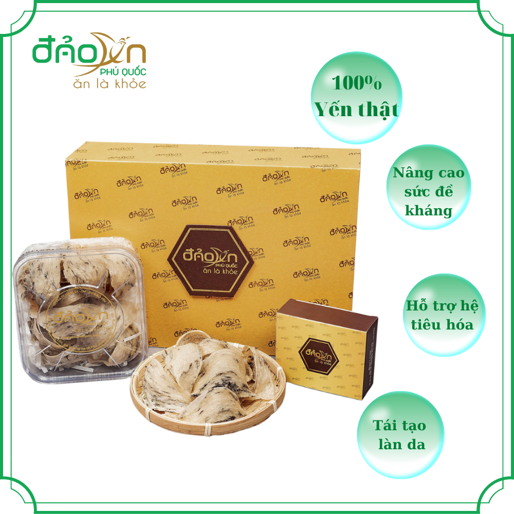 Yến sào Đảo Yến Phú Quốc - Tổ yến Trắng thô nguyên chất/ ít lông - Tăng cường sức đề kháng - Bổ khí dưỡng nhan - Tăng cường sinh lực nam nữ