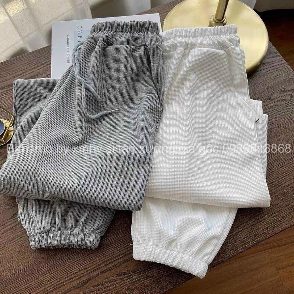 Quần jogger thể thao unisex nỉ tổ ong dày dặn phong cách Ulzzang thời trang 296