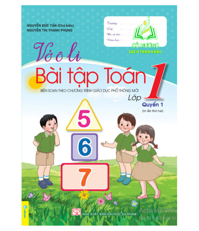 Sách - Vở Ô Li Bài Tập Toán Lớp 1  - Biên soạn theo chương trình GDPT mới