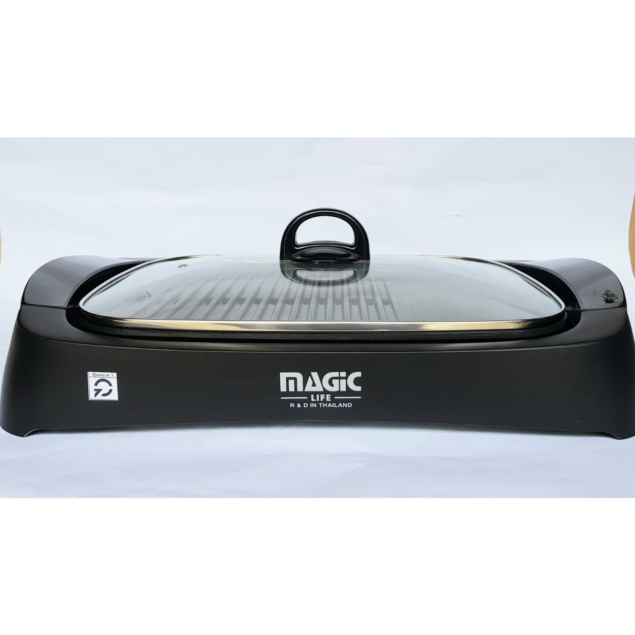 Bếp Vỉ Nướng Điện, Khay rời MagicLife MG-228, 2000W, KT  40 x 30 Cm, có Vung kính - Hàng Chính hãng