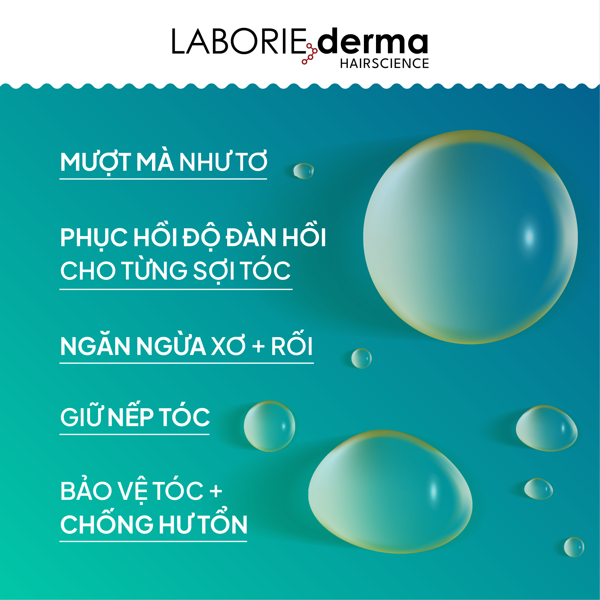 Serum dưỡng giúp phục hồi tóc LABORIE derma Molecular Repair Hair Serum 90ml