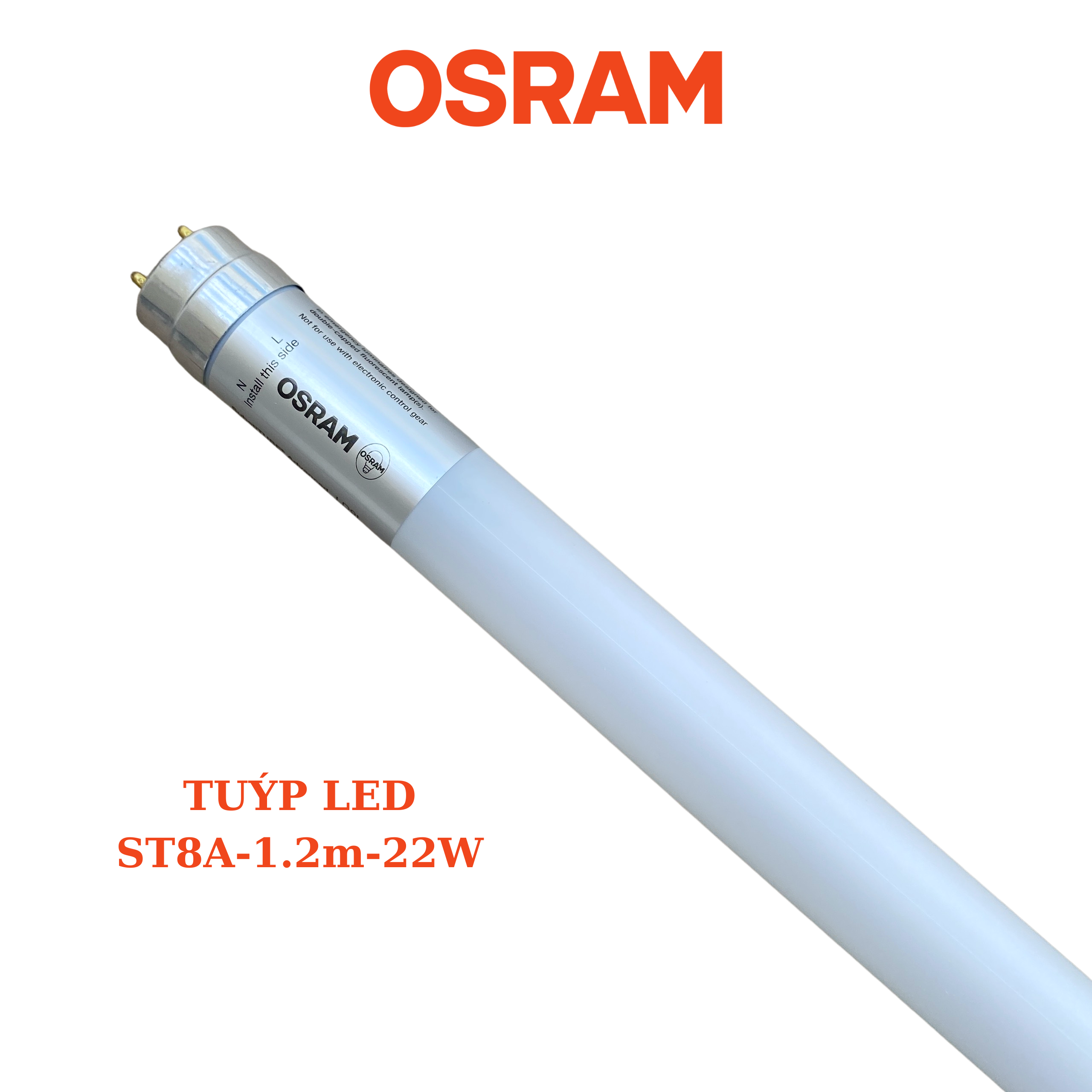 Đèn Tuýp Led T8 OSRAM ST8A 1m2 22W Ánh sáng trắng 6500K, Siêu sáng, Tiết kiệm điện, Tuổi thọ đến 50.000 giờ