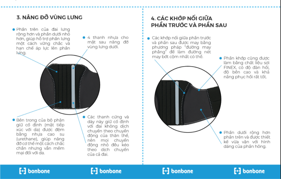 Đai hỗ trợ vùng thắt lưng Pita Coru Bonbone hỗ trợ giảm đau, bảo vệ cột sống - Nhật Bản