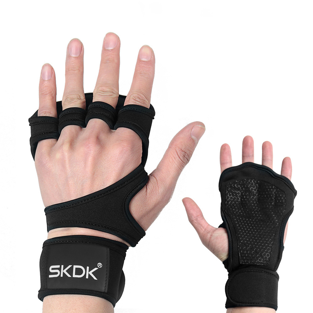 Găng tay tập gym hở mu bàn tay  Cleacco SKDK   , thoáng khí , đệm lòng bàn tay chắc chắn - Hàng chính hãng BORO SPORT