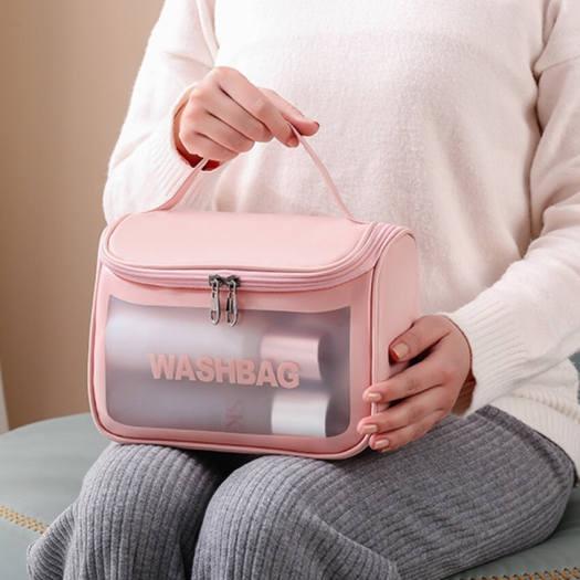 Túi đựng mỹ phẩm trong suốt WASHBAG đồ trang điểm du lịch chống thấm nước
