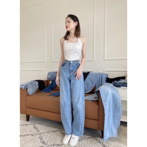 Quần jean ống rộng cạp cao REVERCLOTHINGS Lixie