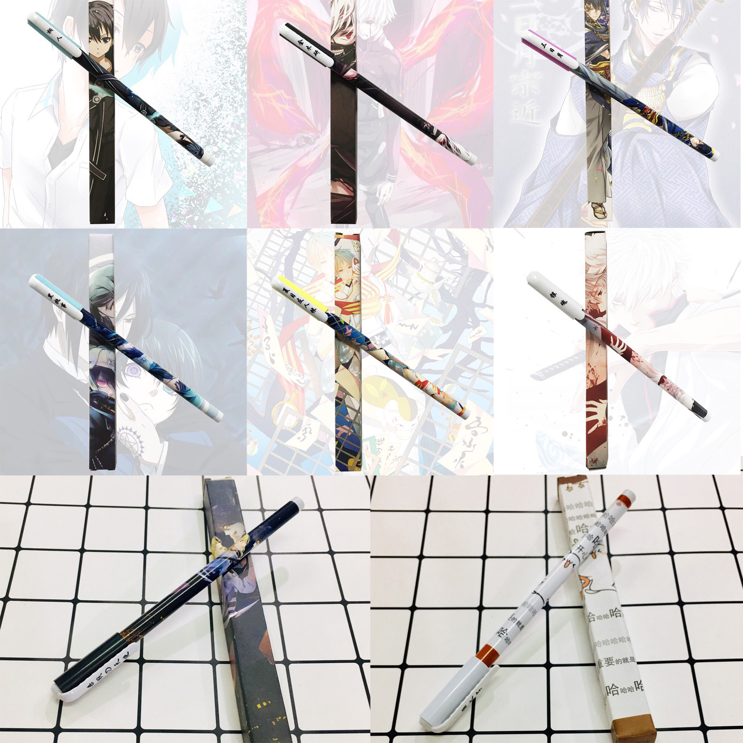 Combo 5 bút nước hình ANIME nhân vật ngẫu nhiên