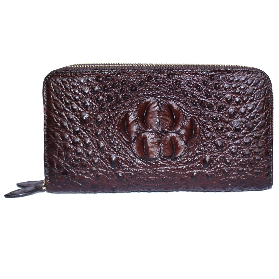 Ví nữ da cá sấu nhiều loại màu nâu đất HJ93726-31-37-41-62