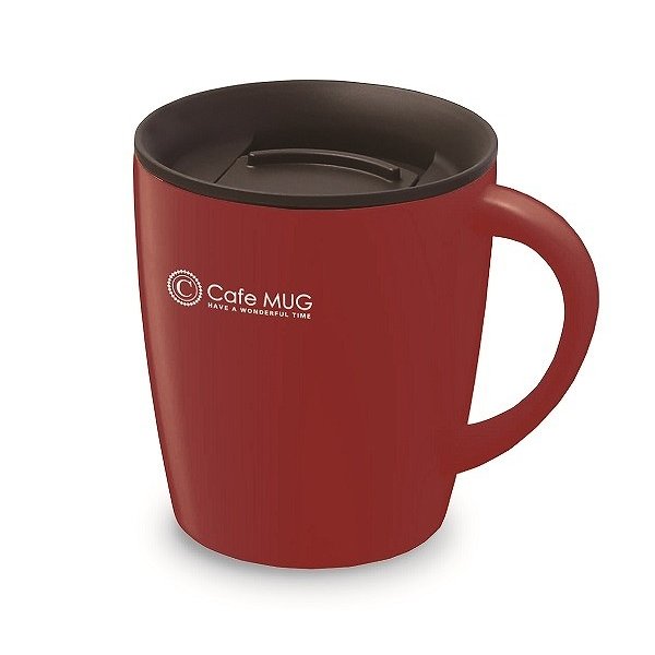 Cốc inox giữ nhiệt Cafe Mug 330ml có gioăng silicon  &amp; nắp trượt chống tràn - Nội địa Nhật Bản