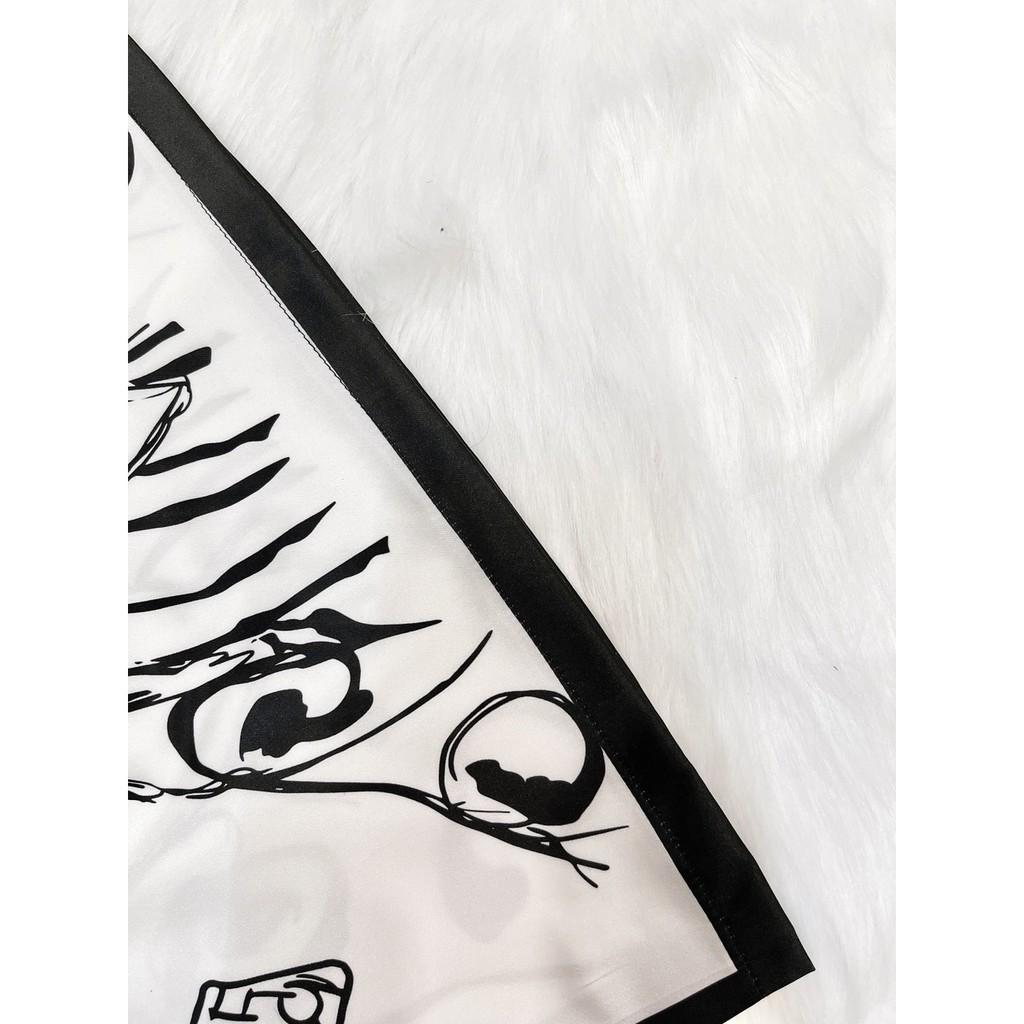 SET ÁO 2S LỤA PHỐI REN CHÂN VÁY IN HÌNH