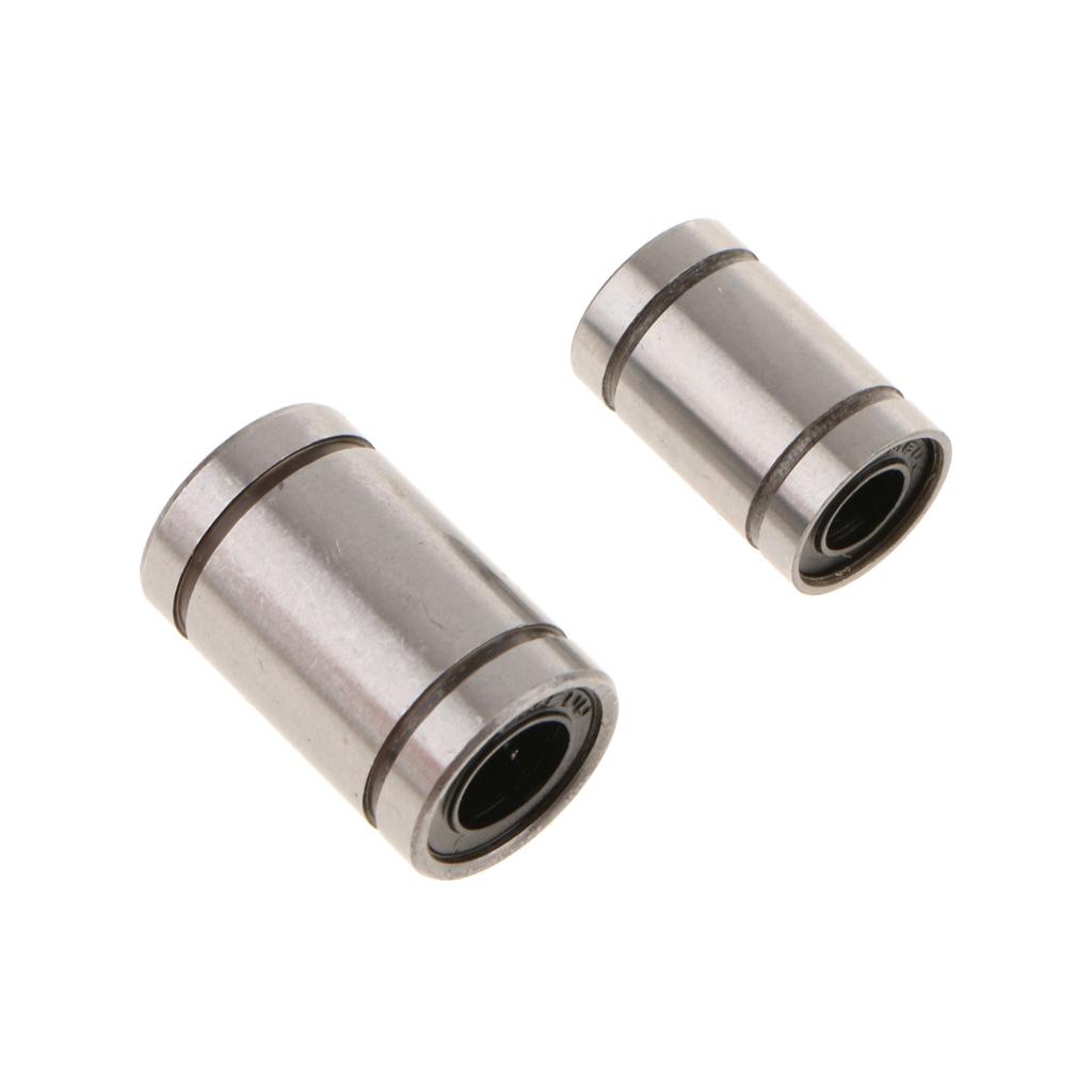 12 Pcs 17mm Linear Bearing Bushing LM6UU 6MM Rubber Sealed for 3D Printer