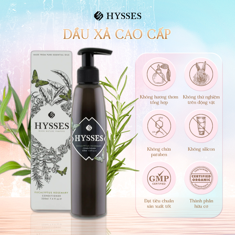 Dầu Xả Hysses Với Chiết Xuất Hương Thơm Tươi Mát, Giúp Củng Cố & Bảo Vệ Tóc Luôn Khỏe Mạnh, Phù Hợp Với Mọi Loại Da Đầu (220ml)